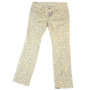 Ann Taylor Loft Animal Print Pants Women's 10 Petite Modern Straight Cropped NWD